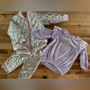 Baby girl metallic outfit